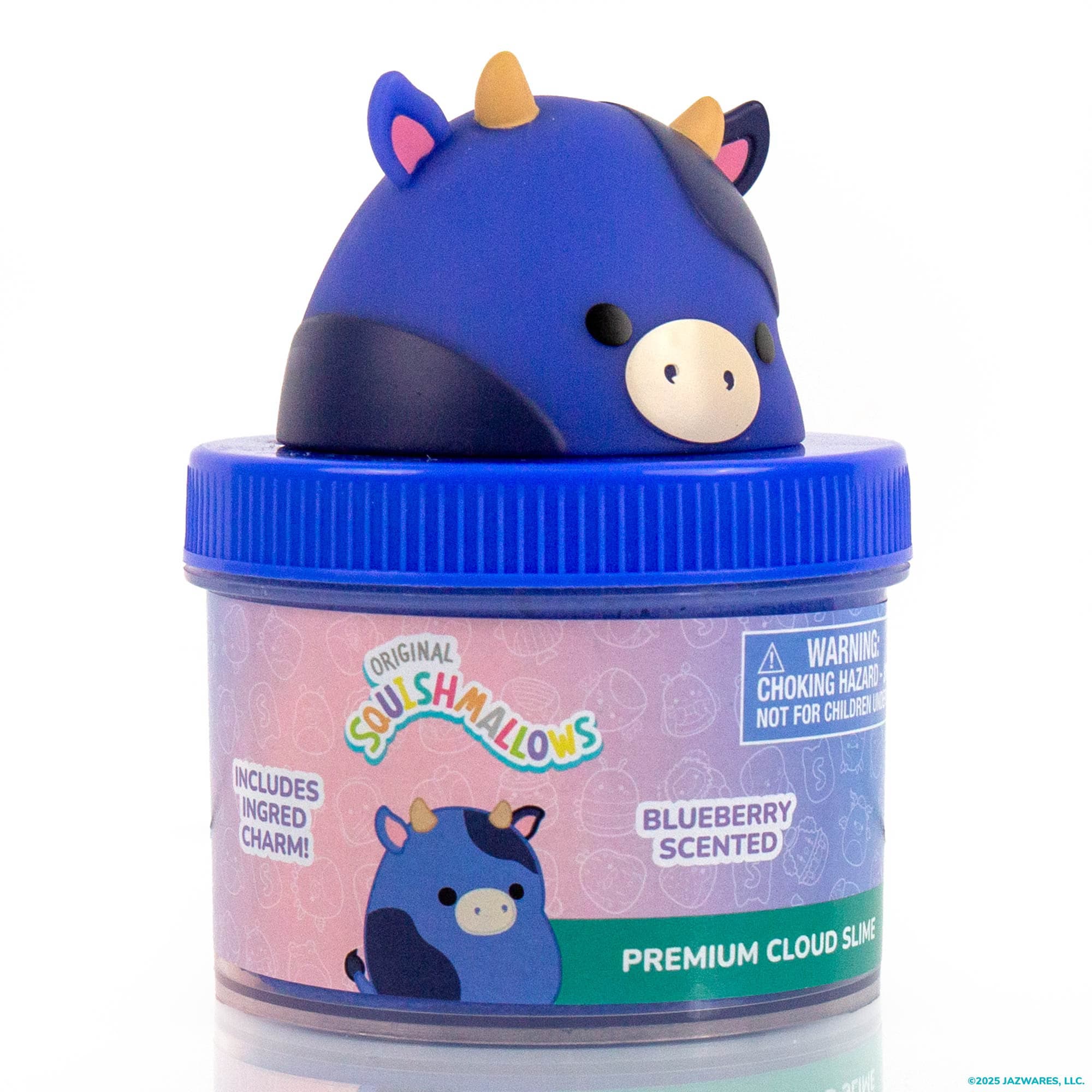 Squishmallows Ingrid the Purple Cow Premium Cloud Slime